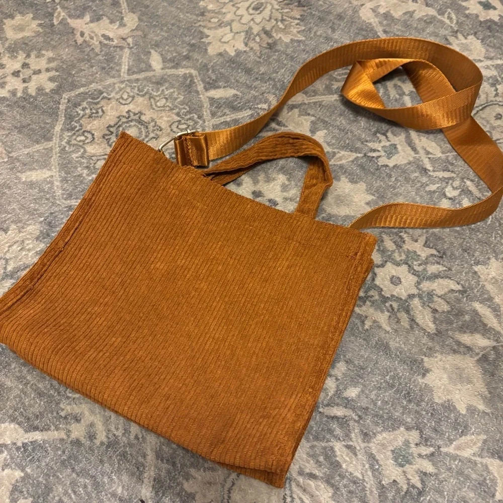 Brown Corduroy Crossbody Handbag - Picture 8 of 12